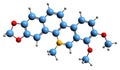 3D image of Chelerythrine skeletal formula