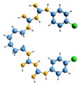 3D image of Chlorhexidine skeletal formula