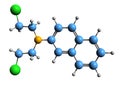 3D image of Chlornaphazine skeletal formula