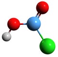 3D image of Chloroformic acid skeletal formula