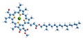 3D image of Chlorophyll b skeletal formula