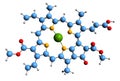 3D image of Chlorophyll c3 skeletal formula