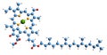 3D image of Chlorophyll d skeletal formula