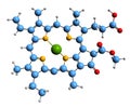 3D image of Chlorophyllide a skeletal formula
