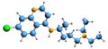 3D image of Chloroquine skeletal formula