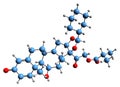 3D image of Ciclesonide skeletal formula