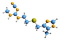 3D image of Cimetidine skeletal formula