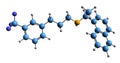 3D image of Cinacalcet skeletal formula Royalty Free Stock Photo