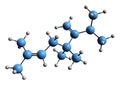 3D image of claritone skeletal formula