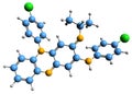 3D image of Clofazimine skeletal formula