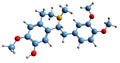 3D image of Codamine skeletal formula