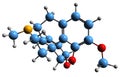 3D image of Codeine skeletal formula