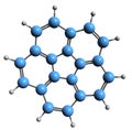 3D image of Corannulene skeletal formula Royalty Free Stock Photo