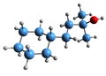 3D image of coranol skeletal formula