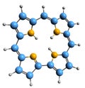 3D image of Corrole skeletal formula
