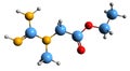 3D image of creatine ethyl ester skeletal formula