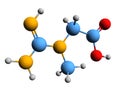 3D image of creatine skeletal formula