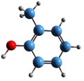 3D image of Cresol skeletal formula