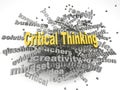 3d image critical thinking issues concept word cloud background Royalty Free Stock Photo