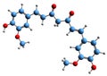 3D image of Curcumin skeletal formula
