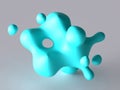 3D image of Cyan Drop - Parametric Dribble Model