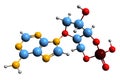 3D image of Cyclic adenosine monophosphate skeletal formula