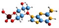 3D image of Cyclic guanosine monophosphate skeletal formula