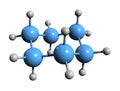 3D image of cyclohexane skeletal formula Royalty Free Stock Photo