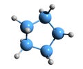 3D image of cyclopentane skeletal formula