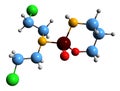 3D image of Cyclophosphamide skeletal formula