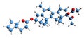 3D image of Cymegesolate skeletal formula Royalty Free Stock Photo