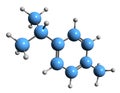 3D image of Cymene skeletal formula