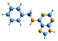 3D image of cytokinin BAP skeletal formula