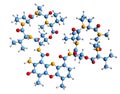 3D image of Dactinomycin skeletal formula