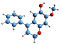 3D image of Dalbergichromene skeletal formula