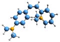 3D image of Daspei skeletal formula Royalty Free Stock Photo