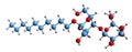 3D image of Decylmaltopyranoside skeletal formula