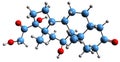 3D image of 11-Dehydrocorticosterone skeletal formula