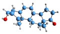 3D image of Dehydroepiandrosterone skeletal formula