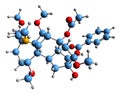 3D image of Delphinine skeletal formula