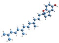 3D image of delta-Tocotrienol skeletal formula