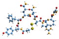 3D image of Desmopressin skeletal formula