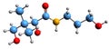 3D image of Dexpanthenol skeletal formula
