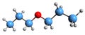 3D image of Di-n-propyl ether skeletal formula