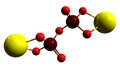 3D image of dicalcium diphosphate skeletal formula Royalty Free Stock Photo
