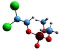 3D image of Dichlorvos skeletal formula