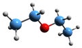 3D image of Diethyl ether skeletal formula