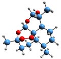 3D image of Dihydroartemisinin skeletal formula