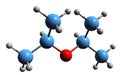 3D image of Diisopropyl ether skeletal formula