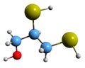 3D image of Dimercaprol skeletal formula